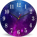 Mxocom Colourfull Sky Wall Clock Blue Purple Nebula White Colour Star 10 Inch by Mxocom