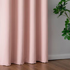 IGEMAEVE Gossamer Pink Curtains 108 Inch Length 2 Panels Set, Light Filtering - Image 5