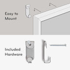 U Brands Bulletin Board, 18 x 24 Inch Linen Fabric Pin Board, Farmhouse White - Image 5