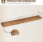 RALGEND Floating Shelves for Wall, 1.5" Thick Wall Shelf Set of 3 - Image 3
