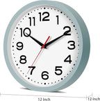 Roymnie Wall Clock Silent Non-Ticking Modern Clock Battery Operated 12 Inch - Image 2