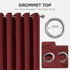Joydeco Blackout Patio Sliding Door Curtains 72 Inches Long, Grommet Privacy - Image 7