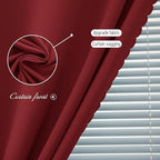 Thermal Blackout Curtains with Self-Adhesive Tape, No Rod No Drill Easy Install - Image 6