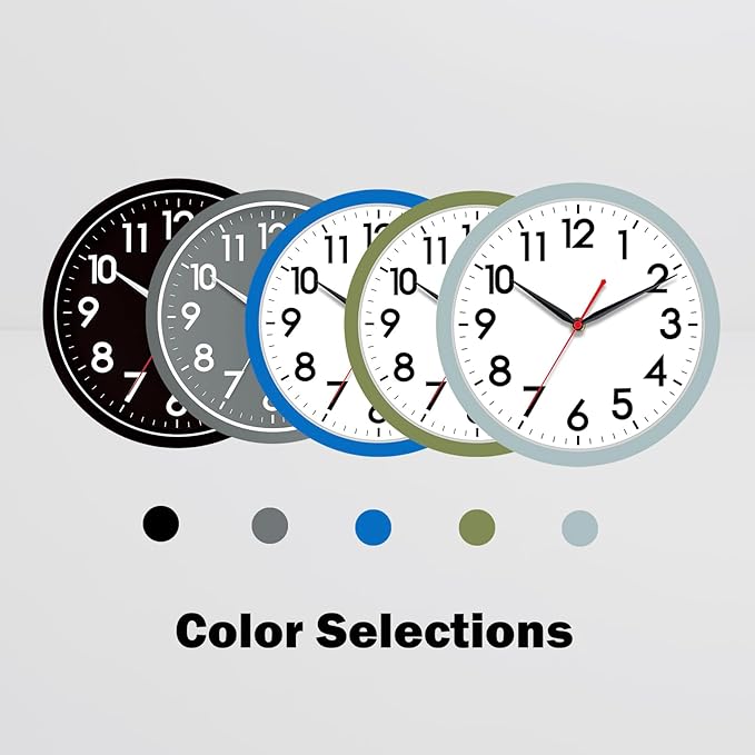 AKCISOT Wall Clock, Modern Small Wall Clocks Battery Operated 12 Inch, Silent - Image 3