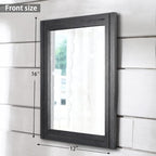 AAZZKANG Black Mirrors for Wall Rectangle Wood Framed Decorative Wall Hanging - Image 2