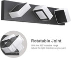 Ralbay LED Modern Black Bathroom Vanity Lights 3 Lights Acrylic Modern Black - Image 3
