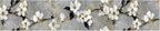 Cherry Blossom Wallpaper Border 196x4 Inch Peel and Stick Wall Border Gray - Image 2