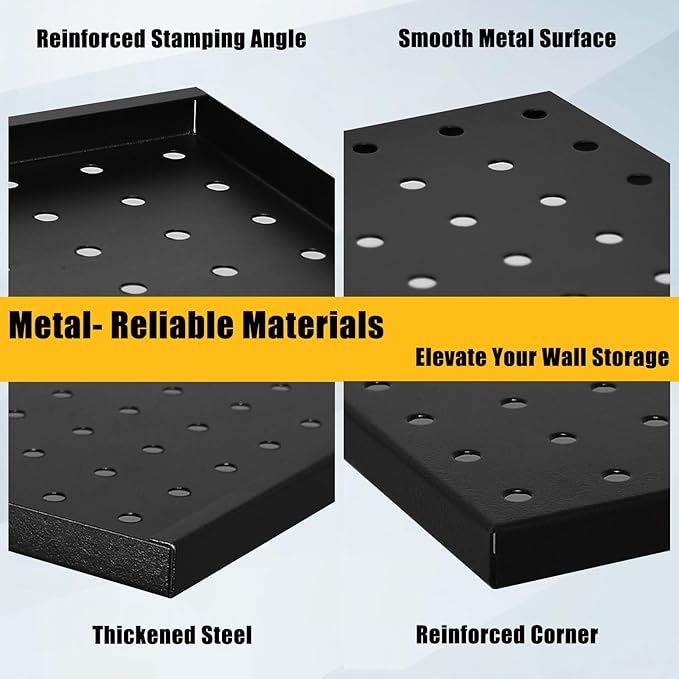 PBHEPJ 10 Pcs Metal Pegboard Panels, Heavy Duty Peg Boards - Image 6
