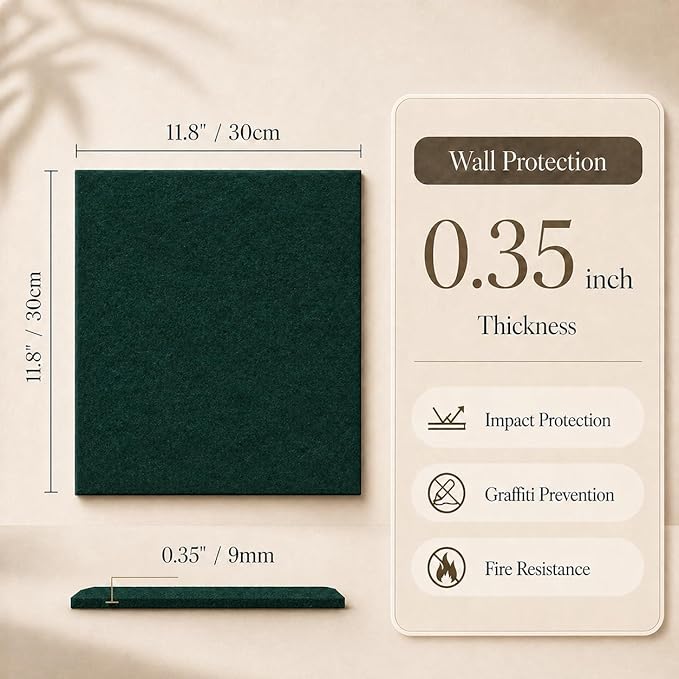 Large Cork Boards for Walls – 48" x 36" Self Adhesive Felt Wall Tiles - Image 2