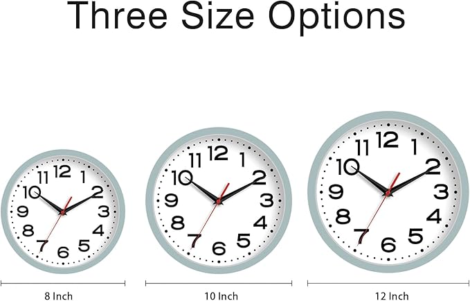 Roymnie Wall Clock Silent Non-Ticking Modern Clock Battery Operated10 Inch - Image 7