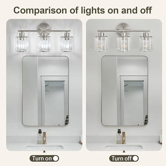 Crystal Bathroom Light Fixtures, Bathroom Lighting Fixtures Over Mirror - Image 7