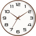 Woodgrain Wall Clock–Silent Non-Ticking Wall Clocks Battery Operated 8 Inch by MABPEDO