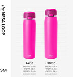 Simple Modern Mesa Loop Water Bottle with Covered Straw and Handle | 24oz Cup Holder Friendly Insulated Stainless Steel Bottles for Travel, Sports and School | Raspberry Vibes