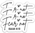 (3 Pack) Christian Stickers, “Fear Not – Isaiah 41:10” Bible Verse Decals – Waterproof Vinyl for Tumblers, Laptops, Water Bottles – 3 x 1.5 Inch