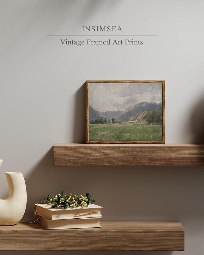 InSimSea Framed Canvas Wall Art Vintage Decor, Room Eclectic Decor, Prairie and - Image 4