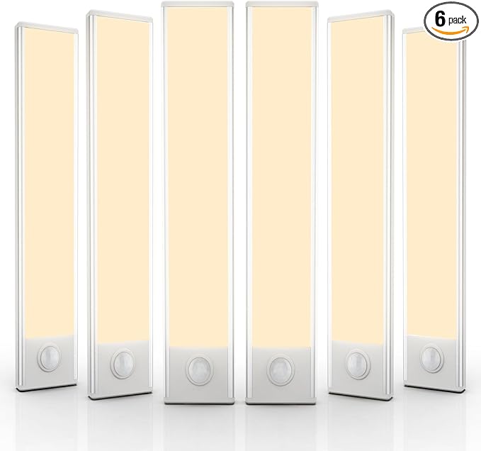 6 Pack Under Cabinet Lights Wireless, 50 LED Motion Sensor Light Indoor by AVEVA
