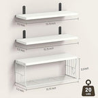 Floating Bathroom Shelves Wall Mounted - Image 2