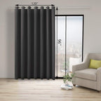 BONZER Extra Wide Room Divider Curtain Total Privacy Wall Grommet Top Thermal - Image 4