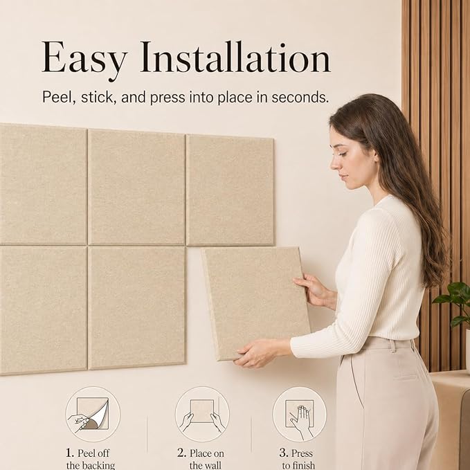 Large Cork Boards for Walls – 48" x 36" Self Adhesive Felt Wall Tiles - Image 4