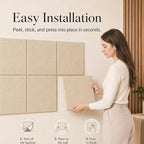 Large Cork Boards for Walls – 48" x 36" Self Adhesive Felt Wall Tiles - Image 4
