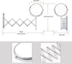 Welllink 8Inch Max Wall Mounted Bathroom Mirror, 10X Magnification - Image 8