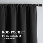 IGEMAEVE Blackout Curtains for Bedroom 1 Panel, Custom Curtains Thermal - Image 2