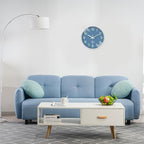 XNM Blue Minimalist Wall Clocks Battery Operated 8 Inch Classic Analog Clock - Image 2