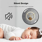 Ergocar Silent Modern Metal Clock, Art Deco Clock, Suitable - Image 4