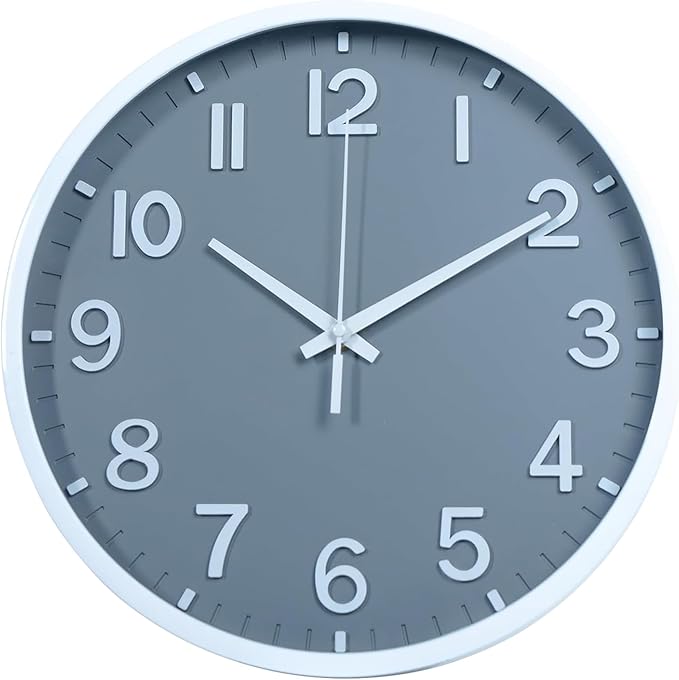 Wall Clocks Battery Operated 12 inch Modern Wall Clock, Silent Non Ticking Wall by Unknown