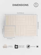 Bumusty Large Cork Board Alternative-36 x 24" Felt Bulletin Board Tiles - Image 2