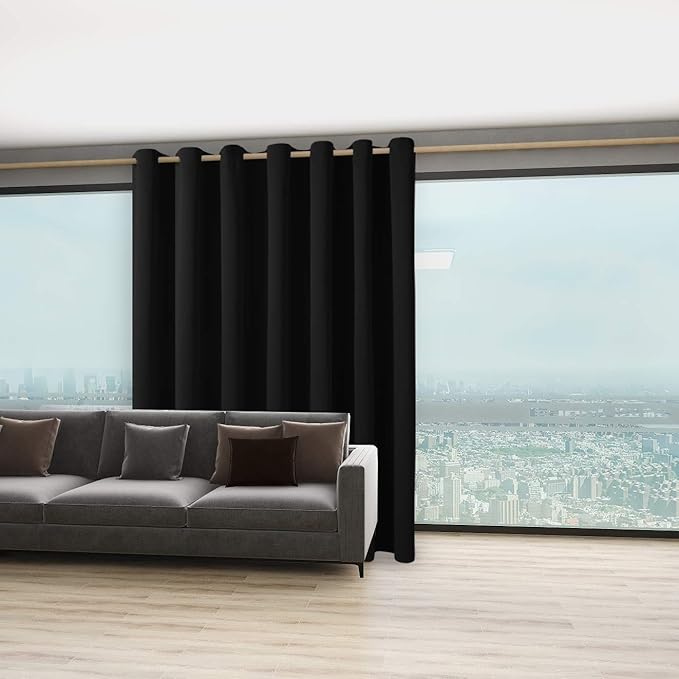 BONZER Room Divider Curtain Grommet Thermal Insulated Wide Blackout Curtains - Image 5
