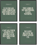 Locomiss Sage Green Christian Wall Art Decor Posters, Modern Bible Verse by Unknown