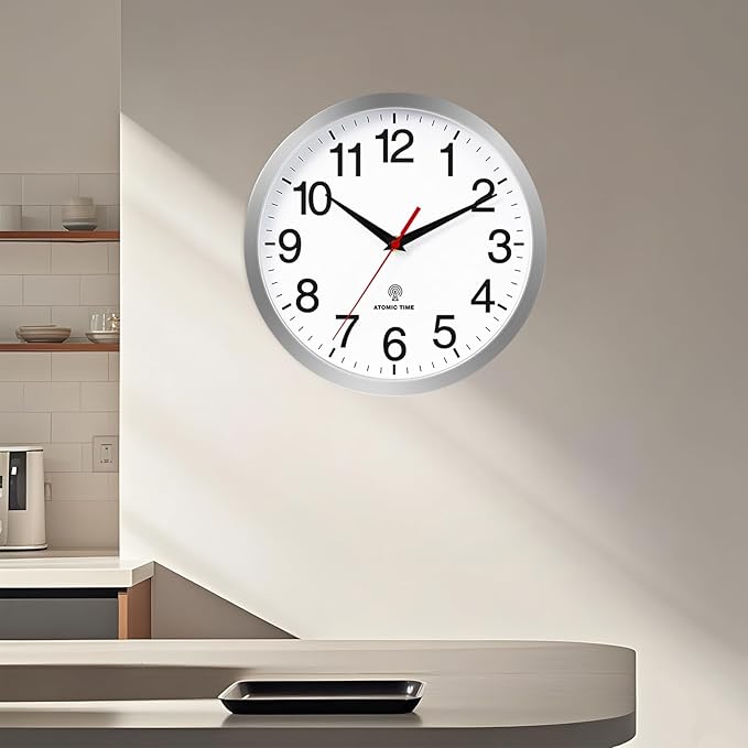 Rohioue Atomic Wall Clock Modern 12 Inch Battery Operated Analog Clock - Image 5