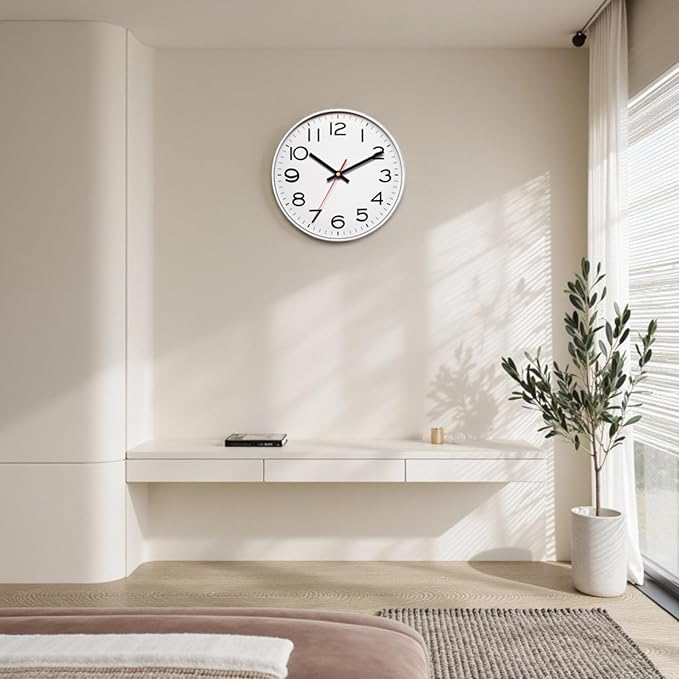 NUOVO 12Inch Wall Clock Number Quartz Large Decorative Quiet Wall Clocks Home - Image 2