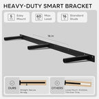 Homeforia 48 inch Golden Oak Floating Shelf, High End Solid Real Wood 48inch - Image 4