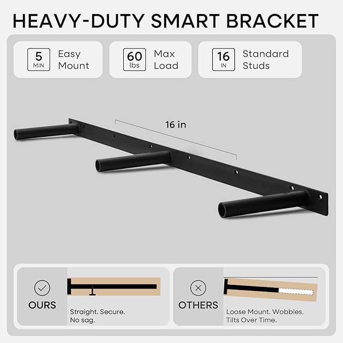 Homeforia Walnut 42 inch Floating Shelves, High End Solid Real Wood 42inch - Image 4