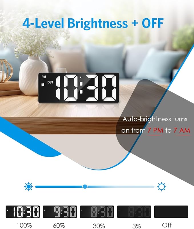 AMIR Digital Alarm Clock, LED Clock - Image 4