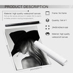 FuSatisYilife Trendy Black And White Wall Art Cool Western Woman Smoking Prints - Image 2