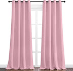 NICETOWN Crystal Pink Blackout Draperies Curtains - Image 2
