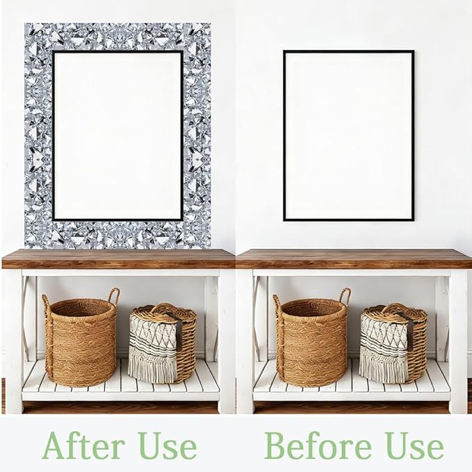 Diamond Wallpaper Border Peel and Stick 196.9 x 3.9 Inch Wall Border Trim - Image 5