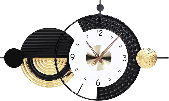 Large Modern Wall Clocks Big Wall Clock Nordic Style Metal Dial Battery - Image 7