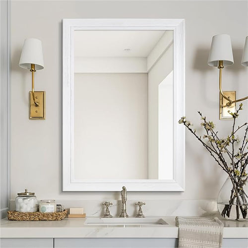 24" x 36" Rustic Wooden Framed Wall Mirror by nolsia