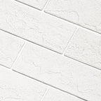 100 Old Town White Faux Brick Wall Tiles, 3D Thin Brick Veneers by TORURAL