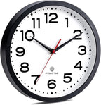 Roymnie Atomic Wall Clock 10 Inch, Modern Clock Battery Operated Classic Analog - Image 2