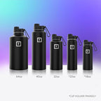 IRON °FLASK Camping & Hiking Hydration Flask with Spout, Wide Mouth Insulated Stainless Steel Sports Water Bottle - 32 oz Aurora