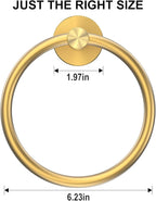 SetSail Towel Holder for Bathroom Wall Gold Towel Ring Stainless Steel Hand - Image 5
