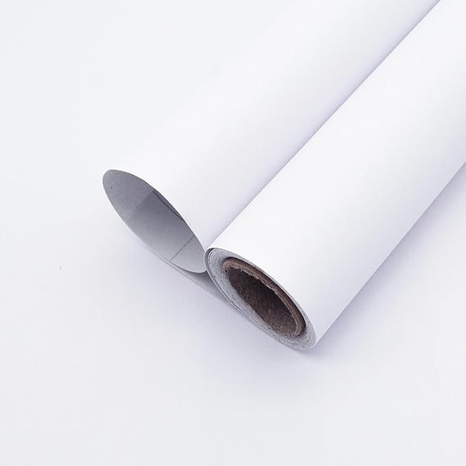 Yancorp 24"x394"/32.8' Matte White Contact Papaer Peel and Stick Wallpaper by YancorpHomeDecor