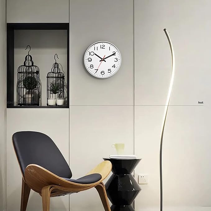 NUOVO 8 Inch Wall Clock Number Quartz Decorative Wall Clock Quiet Wall Clocks - Image 2