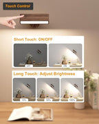 DetarZinLED Wall Lights Battery Operated Wooden, Magnetic Wall Sconces - Image 4