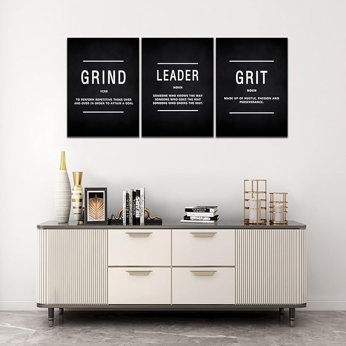 Motivational Grind Grit Leader Wall Art, Canvas Painting Wall Decor - Image 3